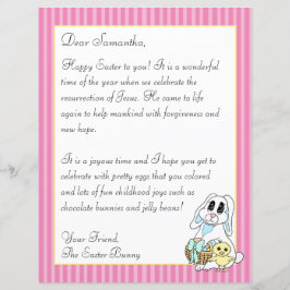 キッズフライヤーのための宗教的なイースターバニーの手紙