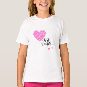 キッズフリ最高のーズピンクハート Tシャツ