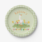 キッズフローラグリーン間抜けワンガチョウ1歳 ペーパープレート (正面)