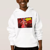 キッズフード付きスウェットシャツ。新年中国のおめでとう。 panda./man (正面)