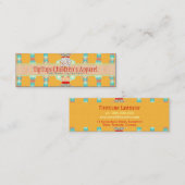 キッズブティックおもしろいカラーミニとロゴ コーリングカード (正面/裏面)