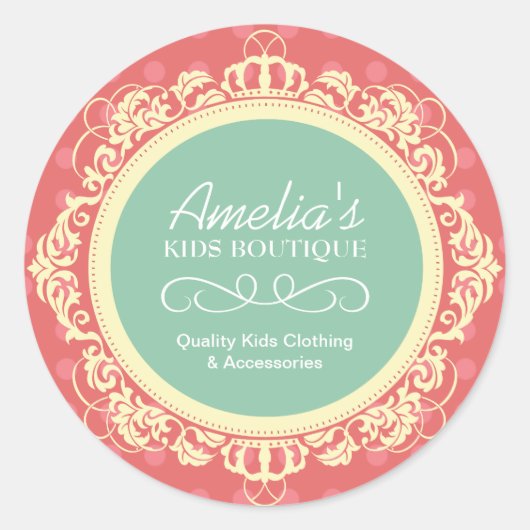 キッズブティックステッカー ラウンドシール (正面)