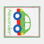 キッズブライトトイカーパーソナライズされたフリースブランケット フリースブランケット (正面(横))