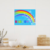 キッズブライトレインボードリームブルースカイポスター ポスター (キッチン)