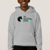 キッズブラックロゴフード付きスウェットシャツ (正面)