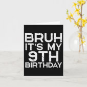 キッズブルイッツマイ9誕生日9歳Bdayミーム カード (黄色い花)