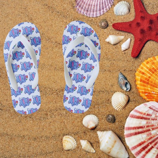 キッズブルーエレファントビーチサンダル キッズビーチサンダル