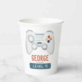 キッズブルークールゲーム誕生日 紙コップ