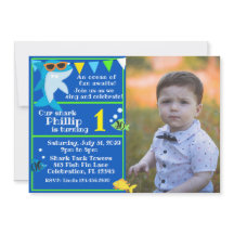 キッズブルーシャークFintastic誕生日写真