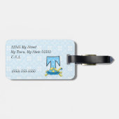 キッズブルータートルモノグラムT ラゲッジタグ (裏面横)