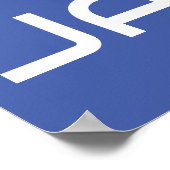 キッズブルーパーソナライズされたグレイ聖書 ポスター (角)