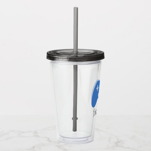 キッズブルービデオゲームコントローラゲーマーパーソナライズされた アクリルタンブラー (右)