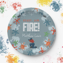 キッズブルーペイントボールボーイズ誕生日パーティー