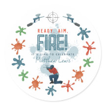 キッズブルーペイントボール少年の誕生日パーティーのお願い