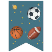 キッズブルーモダンスポーツボーイズ誕生日 バンティングフラッグ (第1の旗)