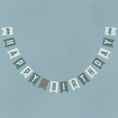 キッズブルーモダンレーシングカーボーイズ誕生日 バンティングフラッグ