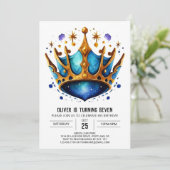 キッズプリンスモダンクラウン誕生日 招待状 (スタンド正面)