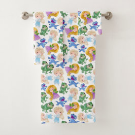 キッズプリンセスとトカゲ バスタオルセット