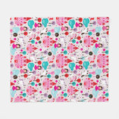 キッズプリンセスキャッスルとユニコーン フリースブランケット (正面(横))