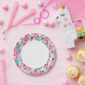 キッズプリンセスキャッスルとユニコーン ペーパープレート (パーティー)