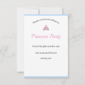 キッズプリンセス感謝していパーティー-youカード サンキューカード (裏面)