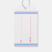 キッズプリンセス誕生日パーティギフトラベル ギフトタグ (裏面)