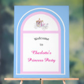キッズプリンセス誕生日パーティー歓迎サイン アクリルサイン (ニュートラル)