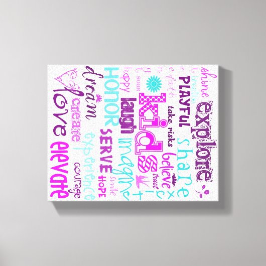 キッズプリント可能なパステルオンキャンバス キャンバスプリント (正面)