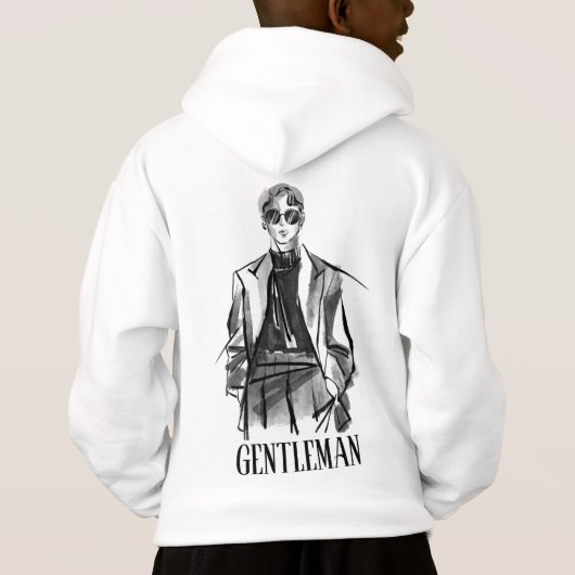 キッズプルオーバーフード付きスウェットシャツ (裏面)