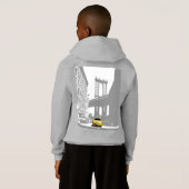 キッズプルオーバーフード付両面プリントニューヨーク (裏面フル)