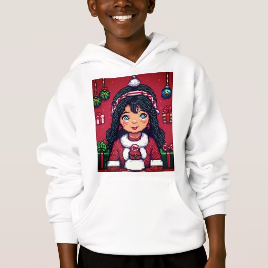 キッズプルオーバーSweatshirt Christmasgirl (正面)
