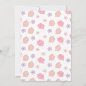 キッズプレート 恐竜の誕生日 ピンク パステル 招待状 (裏面)