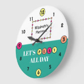 キッズプレ遊イルーム名は緑 ラージ壁時計 (傾斜)