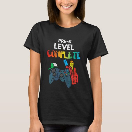 キッズプレKレベル完了ゲームコントローラー最終日 Tシャツ (正面)