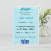 キッズプールパーティの招待状 招待状 (スタンド正面)