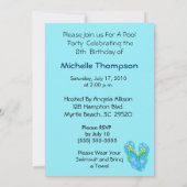 キッズプールパーティの招待状 招待状 (裏面)