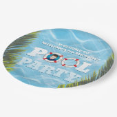 キッズプールパーティープレート- Birthday Party Decor ペーパープレート (アングル)