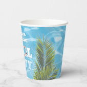 キッズプールパーティー – 誕生日パーティー 紙コップ (裏面)