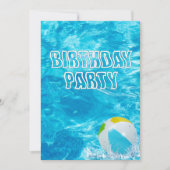 キッズプール誕生日パーティー招待状 招待状 (正面)