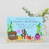 キッズプール誕生日パーティー 招待状 (スタンド正面)