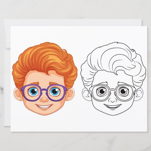 キッズヘッドのカラーリングページ (正面)