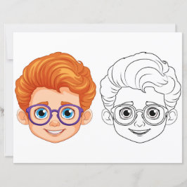 キッズヘッドのカラーリングページ