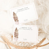 キッズベアモダンサーカス |女の子の誕生日パーティー サンキューカード