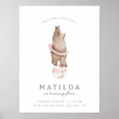 キッズベアモダンサーカス |女の子誕生日へようこそ ポスター (正面)