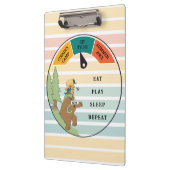 キッズベア、ヘビ、フクロウのキャンプがパーソナライズ クリップボード (左)