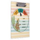 キッズベア、ヘビ、フクロウのキャンプがパーソナライズ クリップボード (右)