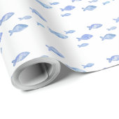 キッズベッドルームベビーブルーシーフィッシュ ラッピングペーパー (ロールコーナー)