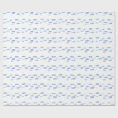 キッズベッドルームベビーブルーシーフィッシュ ラッピングペーパー (フラット)