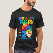 キッズベビーシャーク2歳の誕生日少年2歳のG Tシャツ (正面)