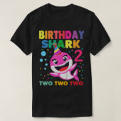 キッズベビーシャーク2nd女の子のための誕生日 – Doo D Tシャツ (デザイン正面)